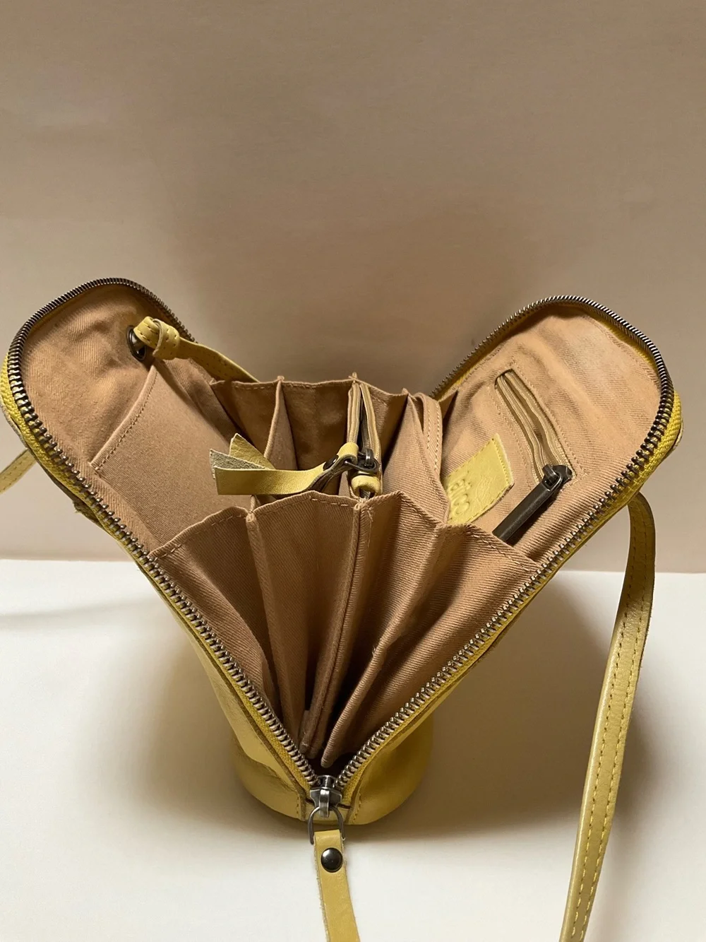 LATICO Lilly Leather Crossbody Bag Yellow Leather